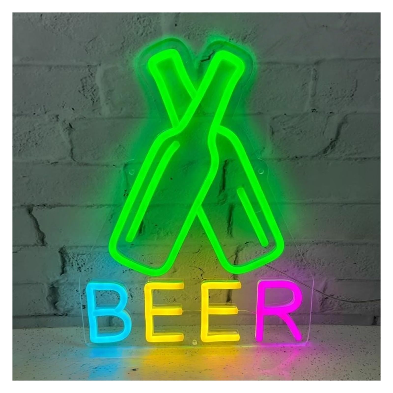 Hanging Art Neon Signs "Beer"USB Powered Neon Sign For Bars, Restaurants, Parties, And Commercial Window Wall Decorations 40x31cm