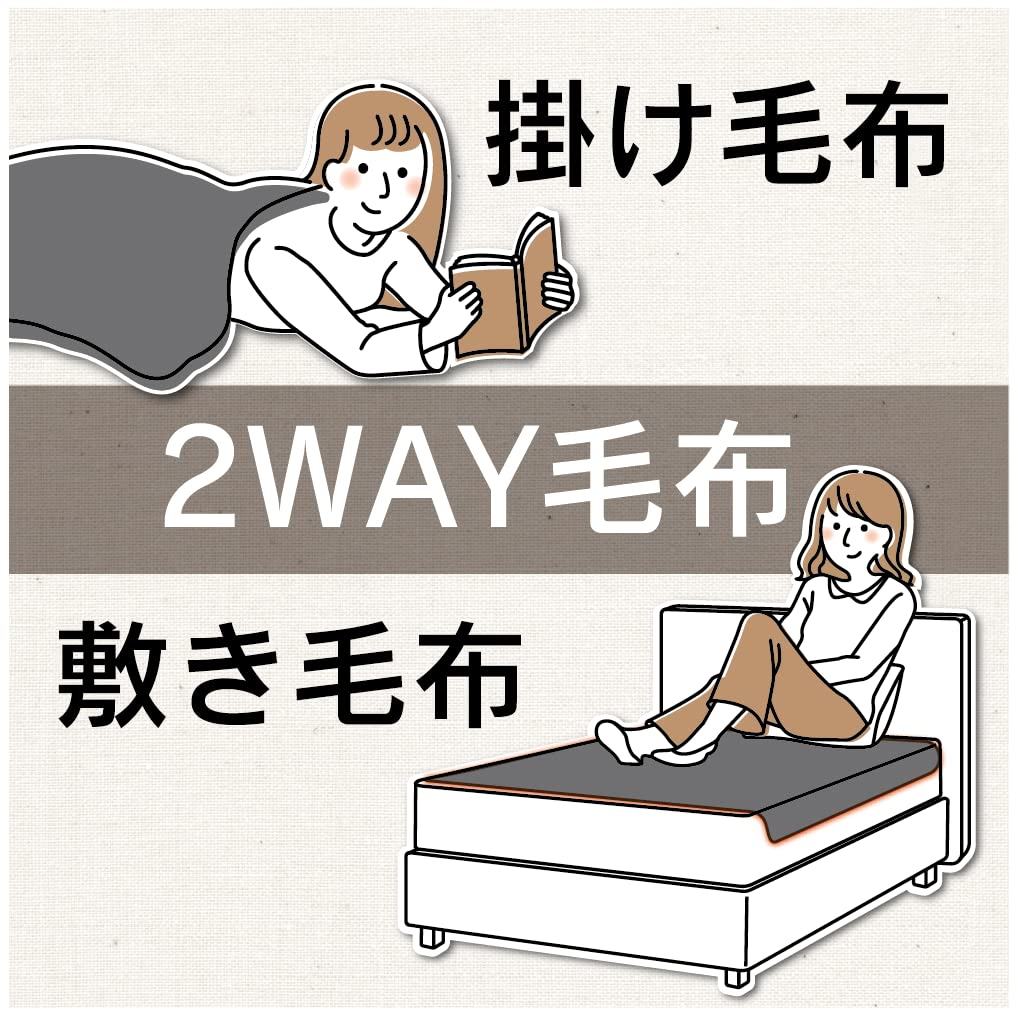 Amazon | 電響社(Denkyosha ) ゼピール 電気掛敷毛布(瞬間消臭)DM