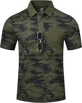 Amazon.com: MoFiz Men's Polo Shirts Short Sleeve Quick Dry