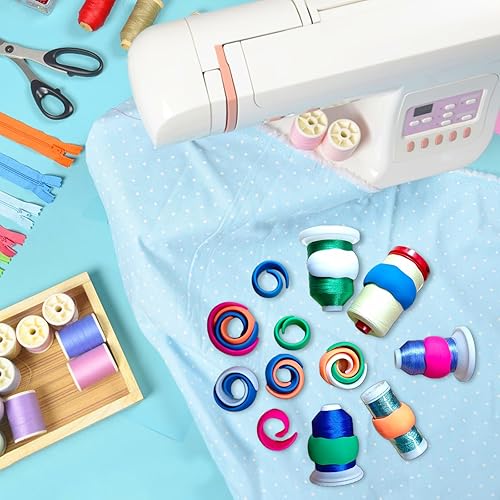 Miniatura 5 de Simthread 40 Brother Colors - Hilo de poliéster para máquina de bordar, 1,640.4 ft (550Y) con 40 piezas de bobinas de hilo para máquinas de coser