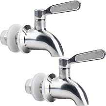 Stainless Steel Spigot for Beverage Dispenser, Water Dispenser Replacement Part, Outdoor Water Faucet for Sun Tea Jar, Party, Camping 2 Pack