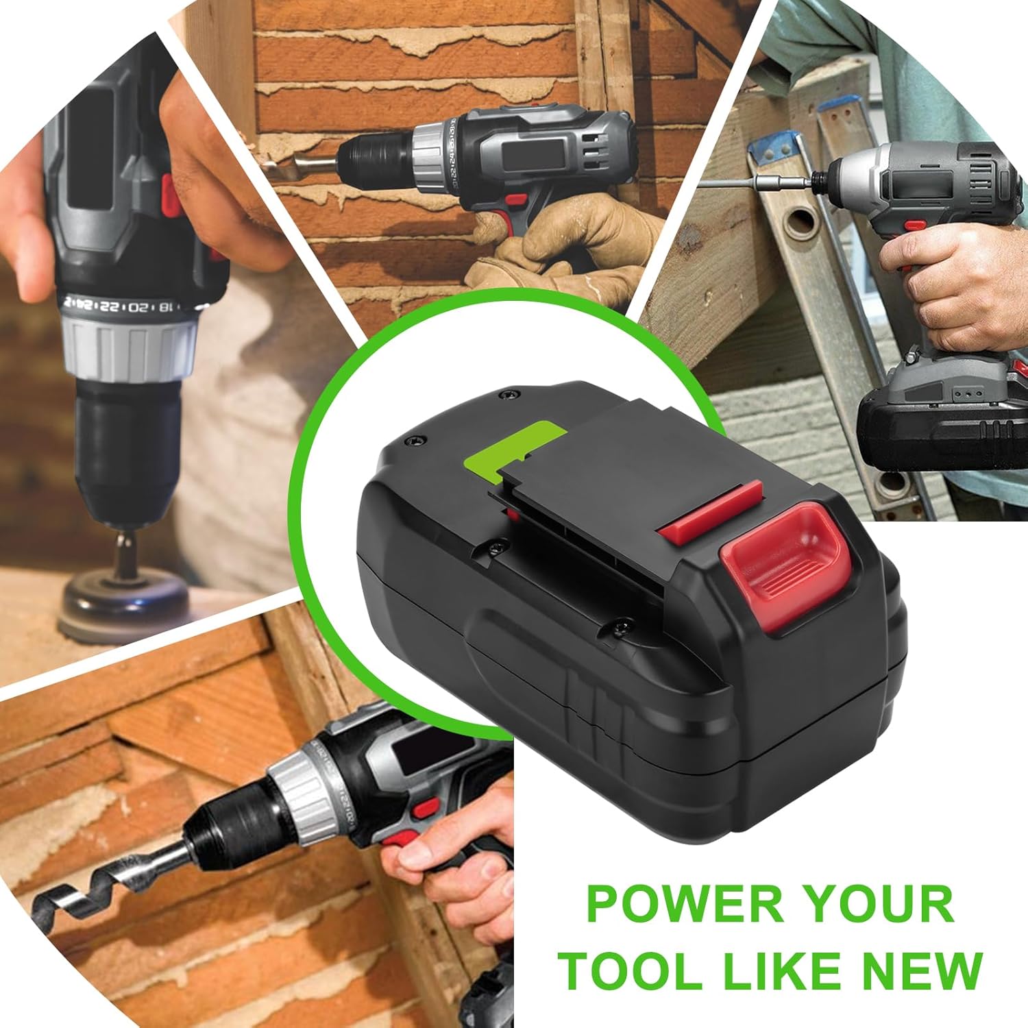 4.5Ah Battery and Charger for Porter Cable 18V Battery PC18B, Compatible with Porter Cable 18V PCC489N PCMVC PCXMVC PC18BLEX Cordless Power Tools