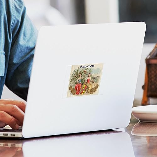 Miniatura 3 de CafePress Cuban Jewels - Adhesivo rectangular para parachoques