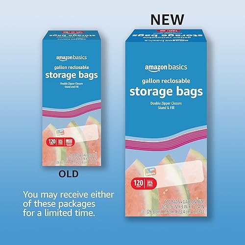 Vista 7 de Yaxa Basics Bolsas de almacenamiento de alimentos con cierre de cuarto de galón, sin BPA, 150