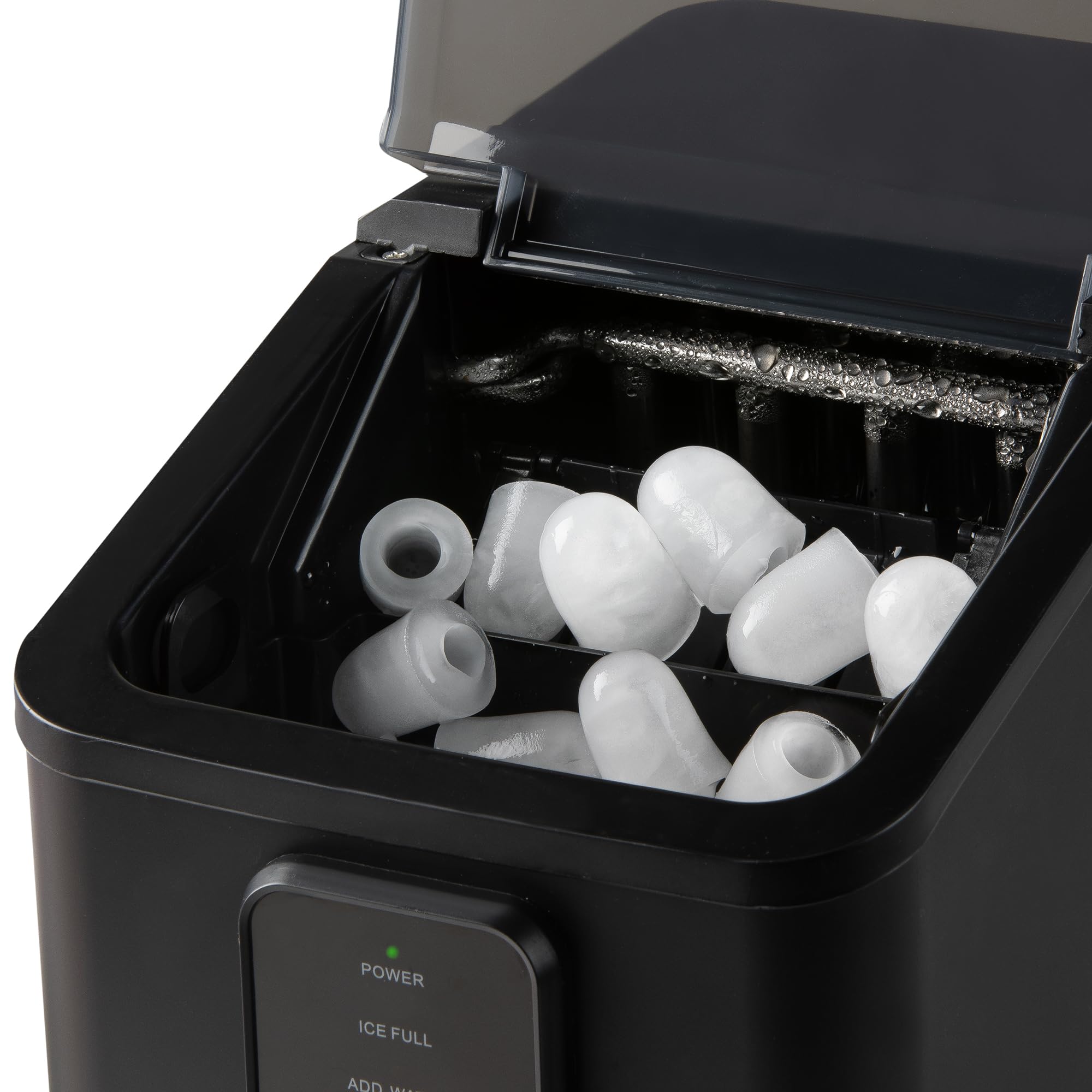 PRIMO PR409IB Machine à glaçons - Machine à glaçons avec pelle à glace - 1L - 12kg/24h - 9 min - Noir mat