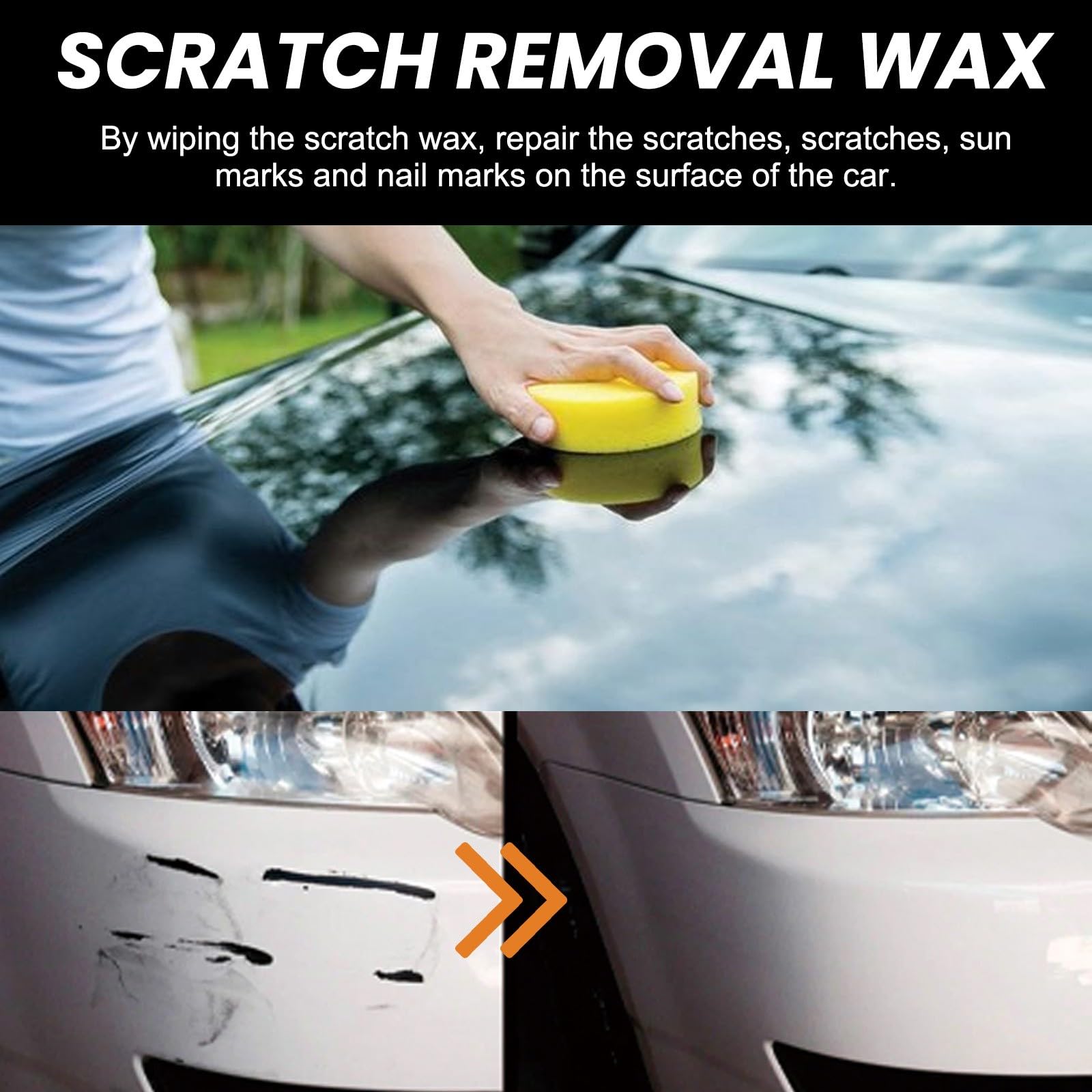 Scratch Remover for Vehicles - 120ml Car Scratch Remover Wax, Car Paint Scratch Repair for Deep Scratches, Car Paint Scratch Repair Kit Abrasive (1pc) - 4