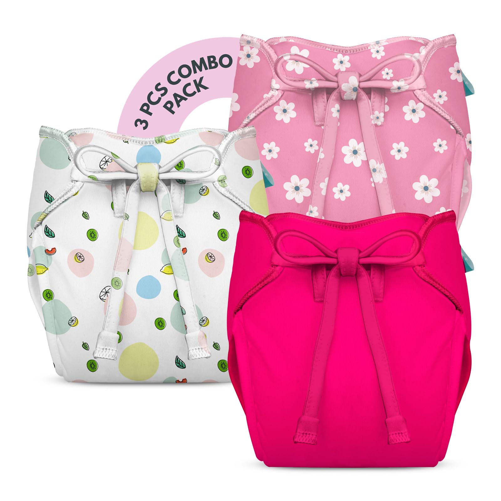 Bumberry New & Improved Smart Nappy For New Born Baby - Combo Of 3 (XS |0-3 months) Holds Upto 3 Pees With Extra Absorbtion & 100% Leak Protection All in One Cloth Diaper For Just Borns - Kit 6-image-22