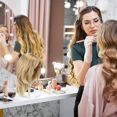 Miniatura 4 de Leinuosen 8 soportes de acrílico transparente para sombreros de 12 pulgadas para exhibición, antideslizantes, estables, cuadradas, pedestales, para