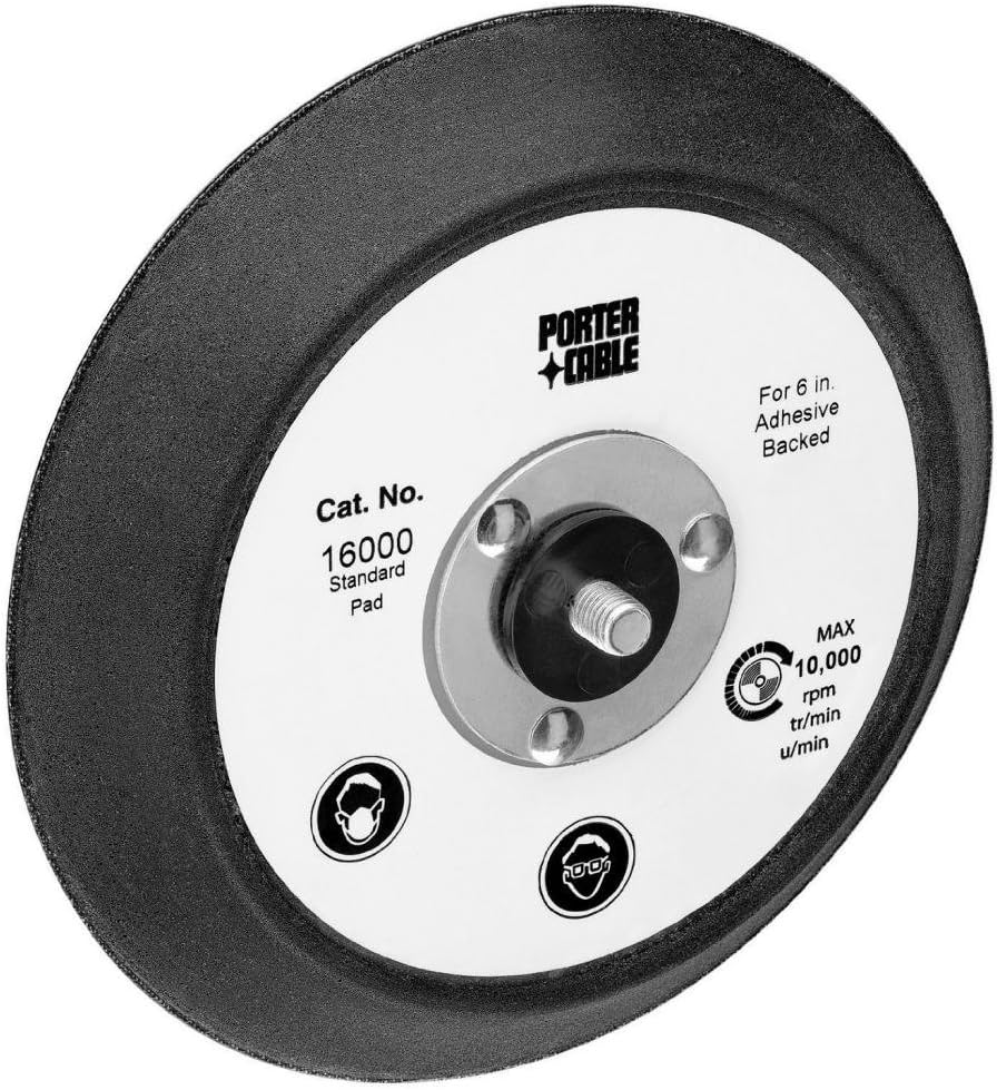 Porter Cable A14387 Sander Pad with PSA/Adhesive Back and No Vacuum Holes, 6