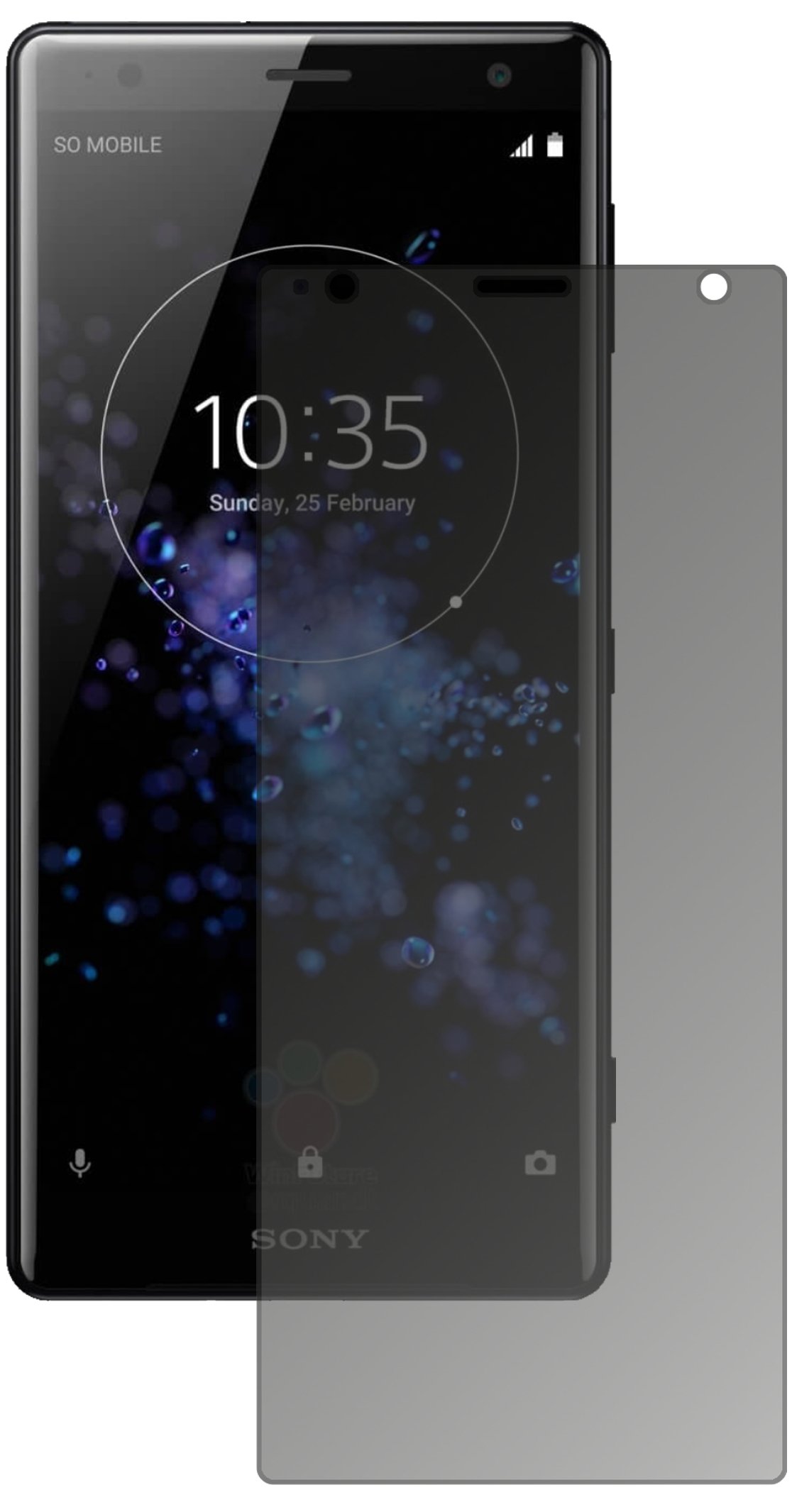 Pellicola Protettiva Privacy Dipos Per Sony Xperia XZ1, Protezione Su 4 Lati, Made In Germany