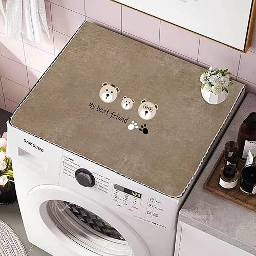 Cubierta superior para lavadora y secadora, a prueba de polvo, cubiertas superiores para lavadora y secadora, cubierta superior antideslizante para