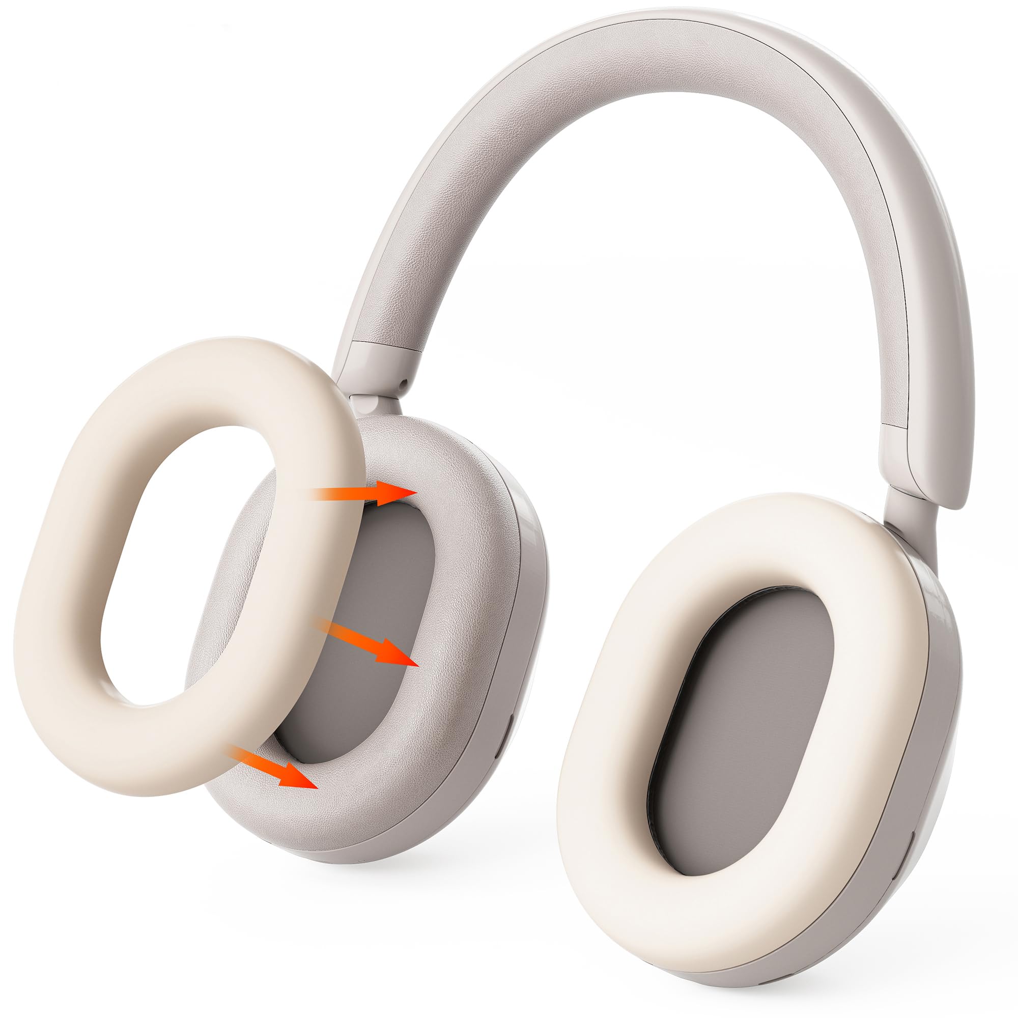 Silicone Ear Pad Covers for Sony WH-1000XM5, Sweat-Proof, Anti-Scratch, Gym-Ready Ear Cushion Protectors, Easy to Clean, Soft Fit for Workout & Travel