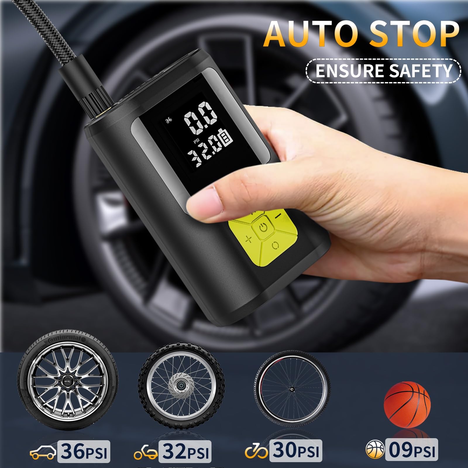Compresseur Air pour Voiture Gonfleur Electrique