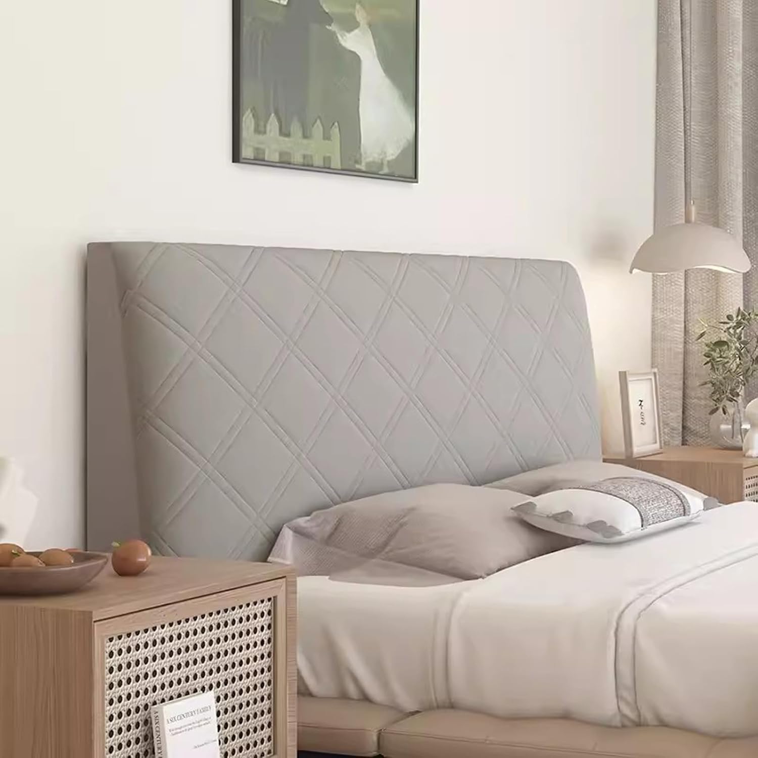 UYSELA Headboard Covers Slipcover, Stretch Bed Headboard Cover, Velvet Headboards Cover Dustproof Bed Head Cover for Bedroom