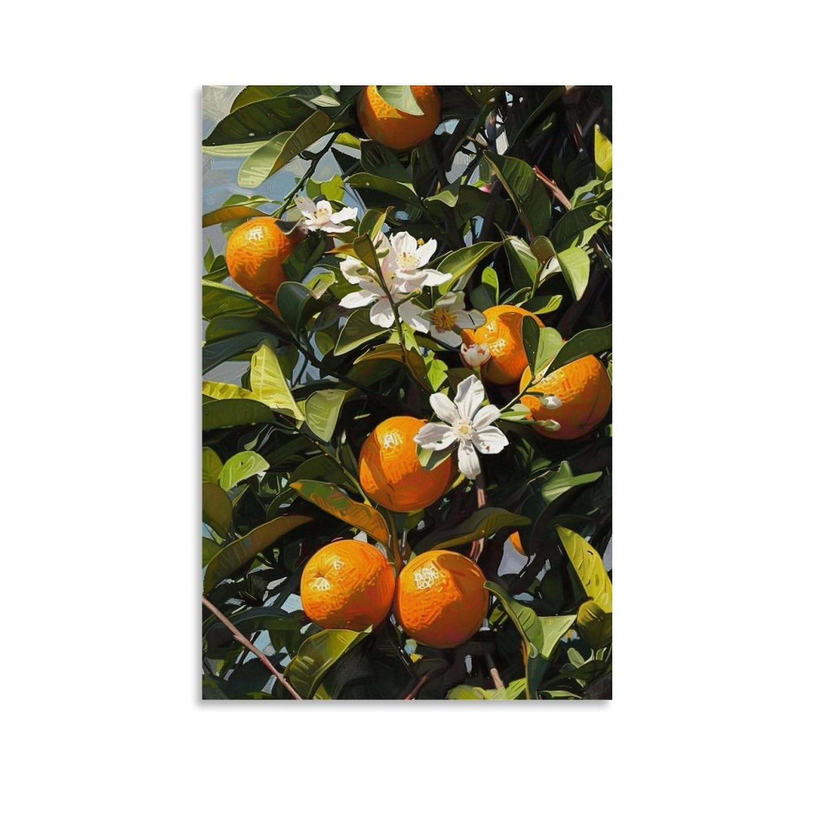 MGHTGRWE Sunny Citrus Grove (1) Poster Wall Art Canvas Vintage Aesthetic Painting Decor for Rooms 24x36inch Unframe-style