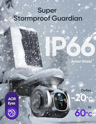 Miniatura 8 de Cámara de seguridad celular 4G LTE inalámbrica con energía solar para exteriores, grabación 247, no necesita WiFi, visión nocturna a color de 2.5K