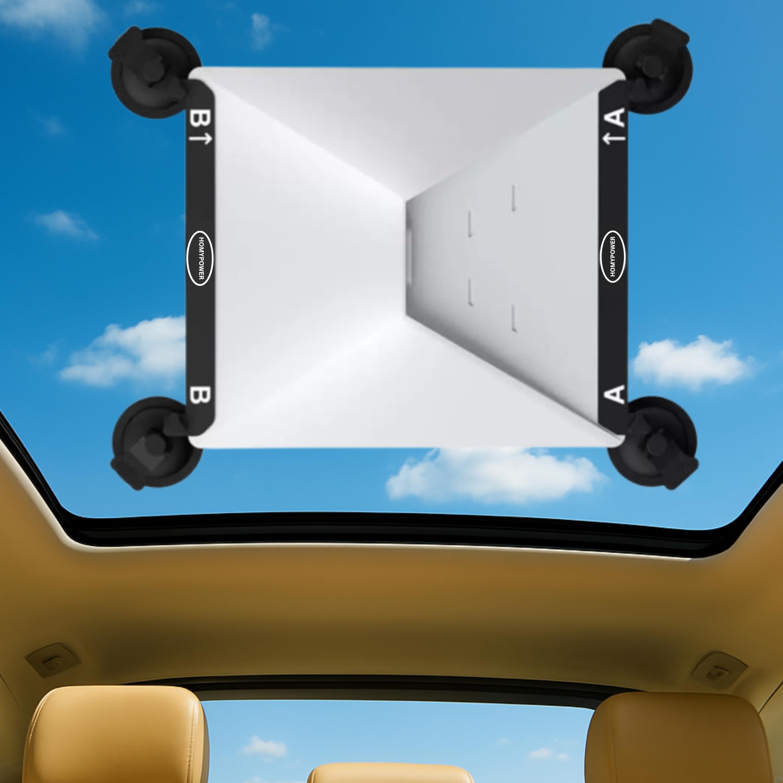 HOMYPOWER Starlink Mini Suction Cup Mount, Accessories for Car, RV, Truck, Boat,Strong Carbon Steel Sunroof and Window Mount Stable Satellite Signal