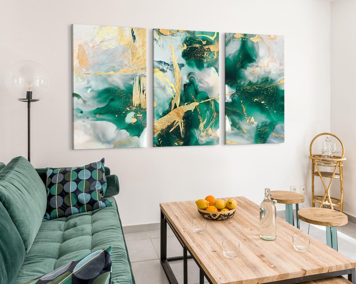 GIFTTWART Abstract Blue and Gold Wall Art – Large Canvas for Living Room, Bedroom, Kitchen, Dining Room, Office Decor