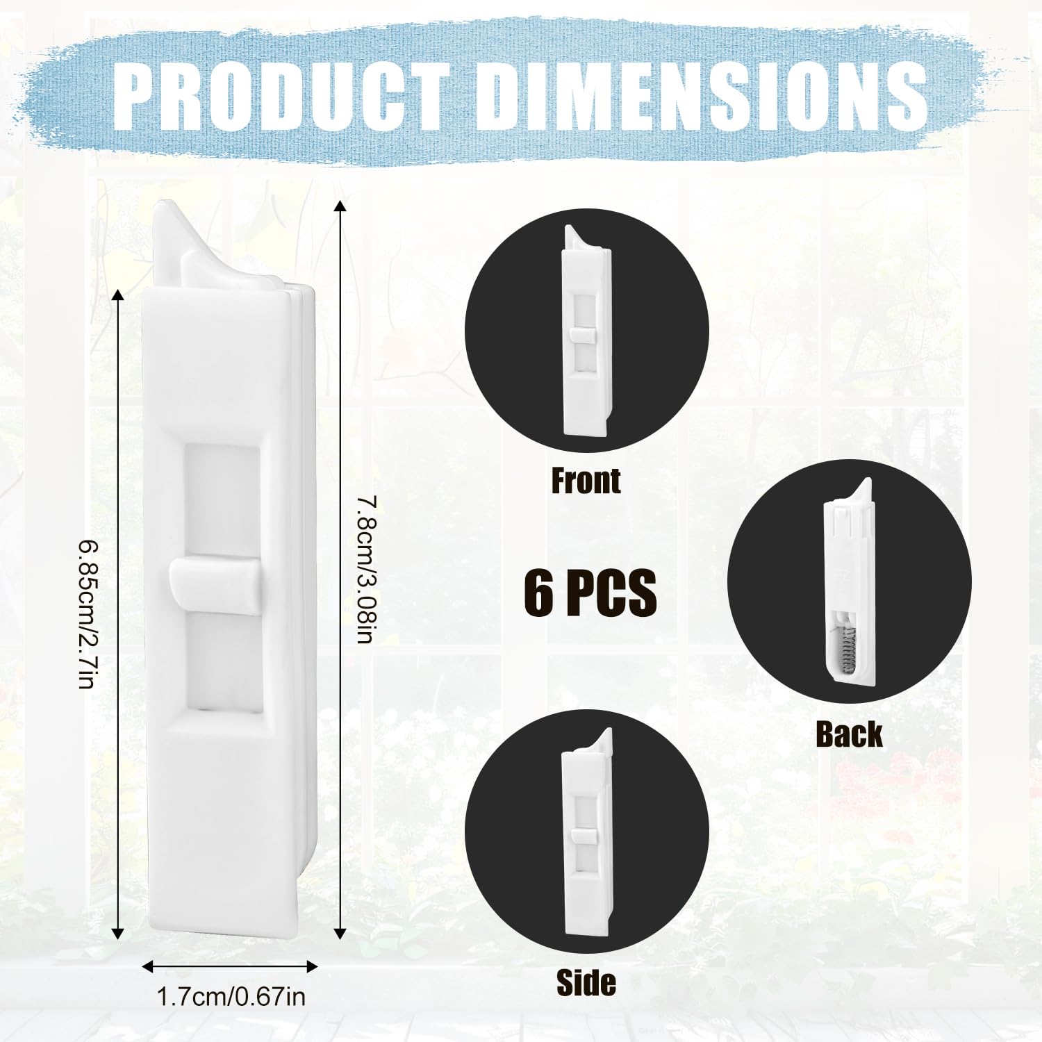 12 Pcs Window Tilt Latch Replacement - White Vinyl Spring Loaded Sliding Window Latches