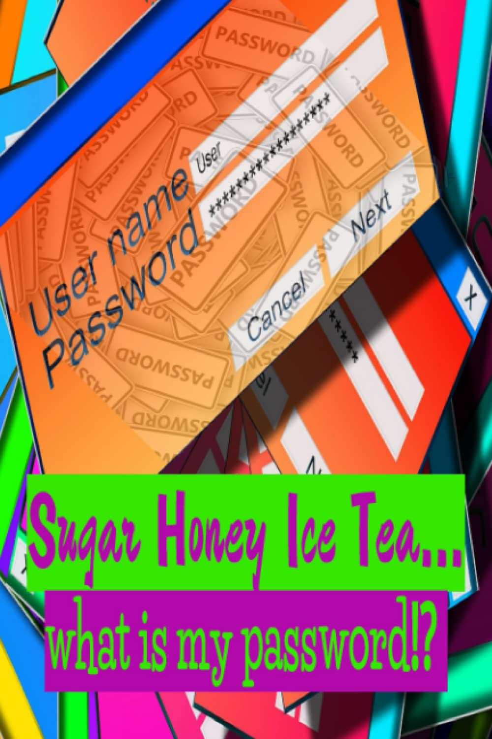 Independently published Sugar Honey Ice Tea… what is my password!?: Organizer, Log Book & Notebook for Passwords