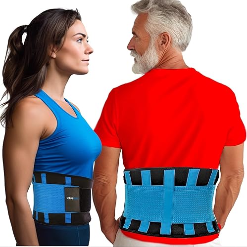 Miniatura 1 de RiptGear Soporte lumbar para hombres y mujeres, diseñado para apoyar la parte inferior de la espalda, transpirable, ajustable y antideslizante