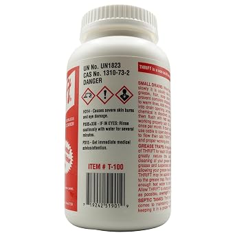 Alkaline Based Drain Cleaner - Thrift Drain Cleaner Case of 24 1Lb Granular - Thrift T-100