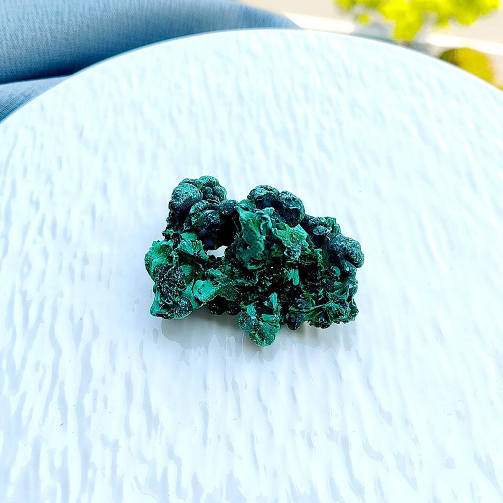 Malachite naturale di cristallo curativo, pietra grezza da meditazione | Cristallo per l'educazione scientifica, lo yoga, la decorazione domestica per interni ed esterni, collezione di fontane