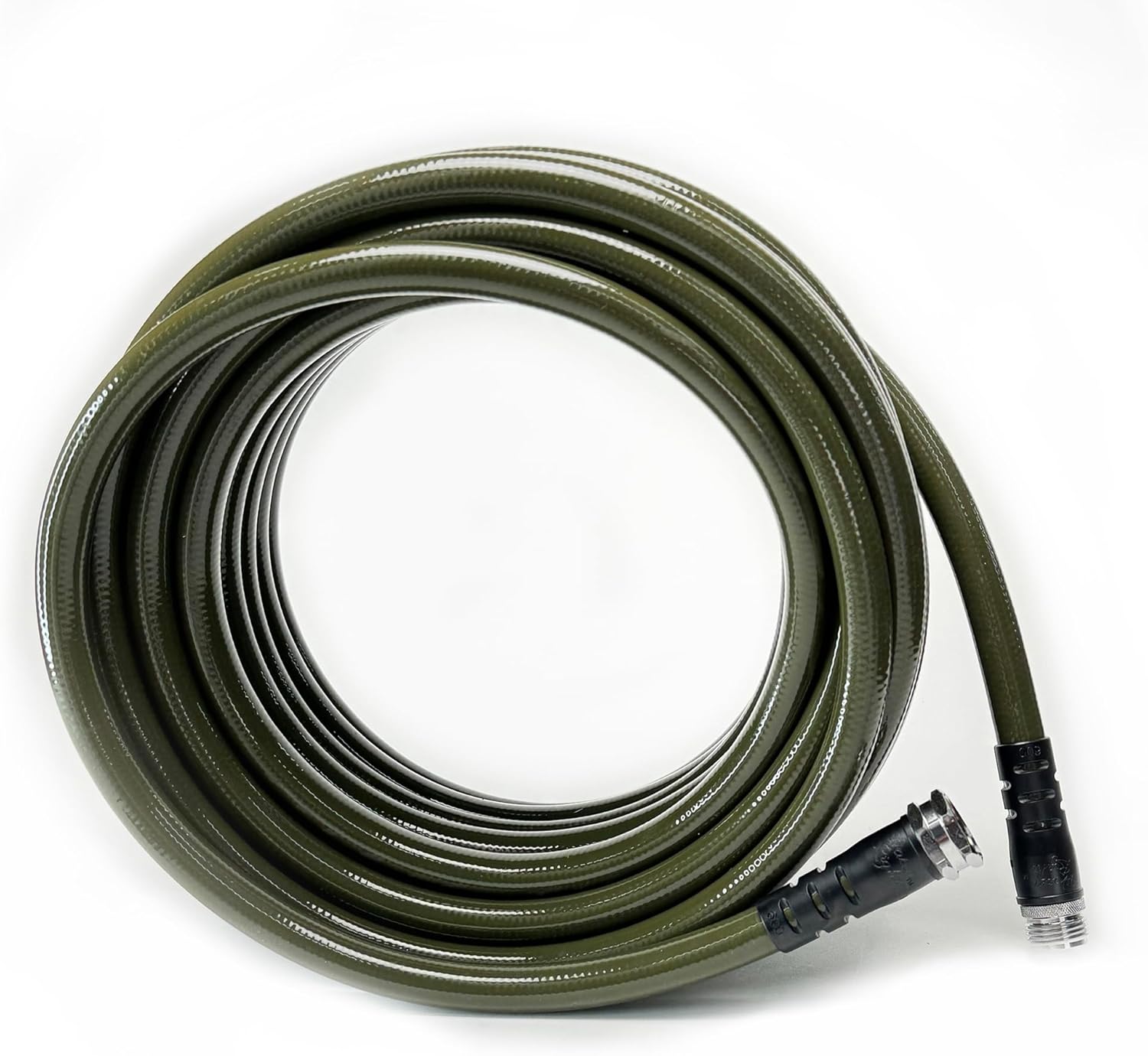 Water Right Polyurethane Garden Hose | 75 Foot | Made in USA | Maximum Flow | 5/8” Inner Diameter | Drinking Water Safe | Lead, BPA & Phthalate-Free | Olive | 300 PSI Burst Pressure