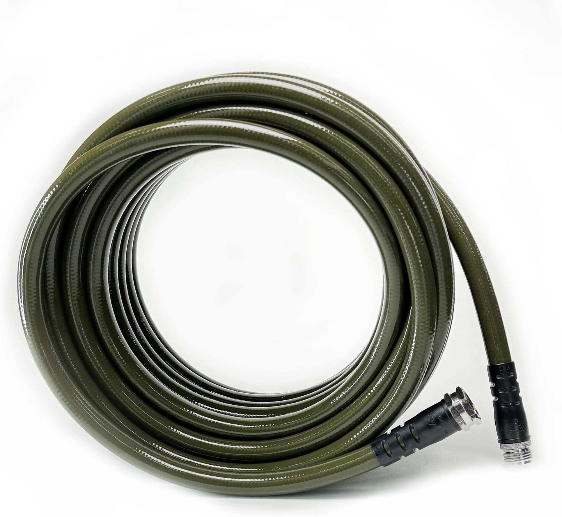 Water Right Polyurethane Garden Hose | 75 Foot | Made in USA | Maximum Flow | 5/8” Inner Diameter | Drinking Water Safe | Lead, BPA & Phthalate-Free | Olive | 300 PSI Burst Pressure
