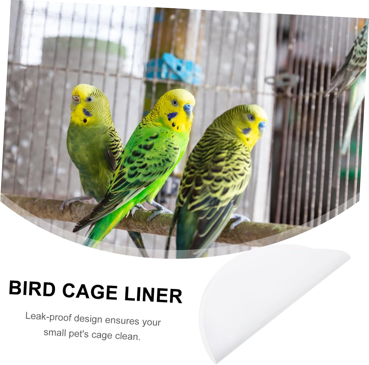 POPETPOP 100pcs Absorbent Bird Cage Liners Natural Paper Mat for Parrots and Birds Safe Simplifies Cleaning Diameter Accessory