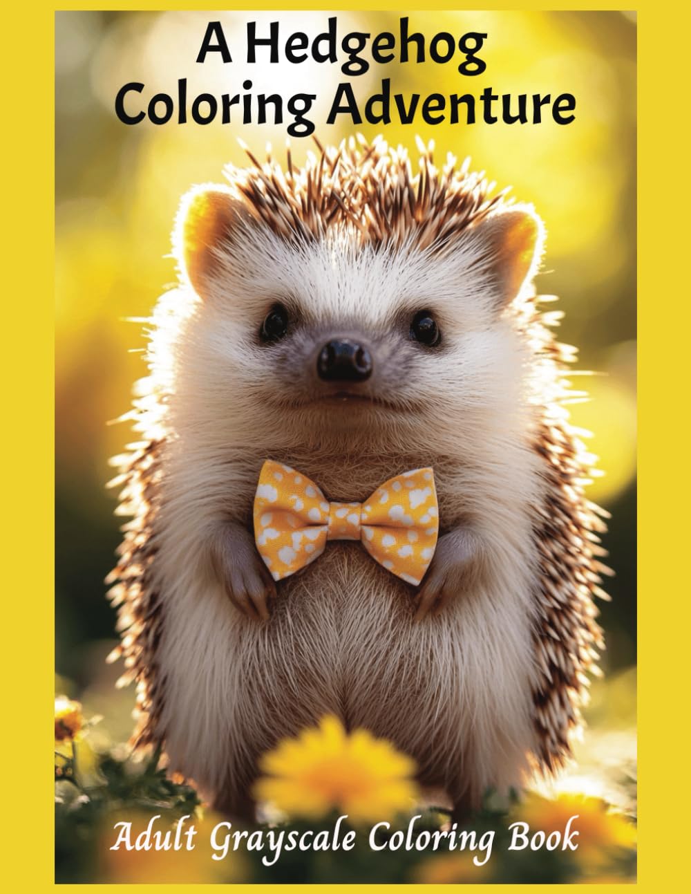 A Hedgehog Coloring Adventure Adult Grayscale Coloring Book: Coloring For Relaxation and Stress Relief, For Anxiety and Depression, Cute Animals Coloring For Adults