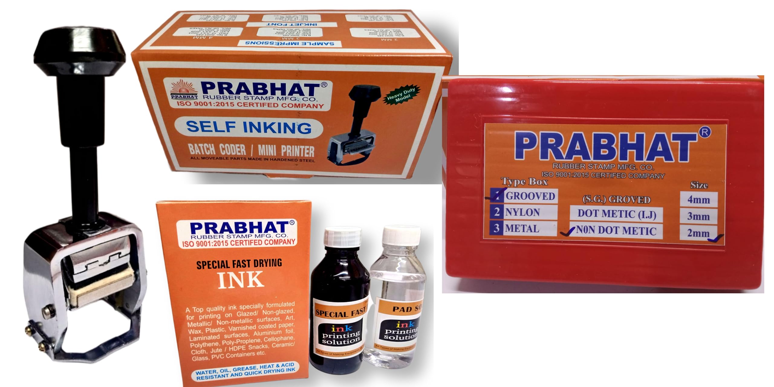 Prabhat Self Inking Batch Coding Machine/Mini Printer -Letter Size, 2mm 4 Lines Grooved 35x30mm (B0B2PXGJNG) Amazon Price History, Amazon Price Tracker