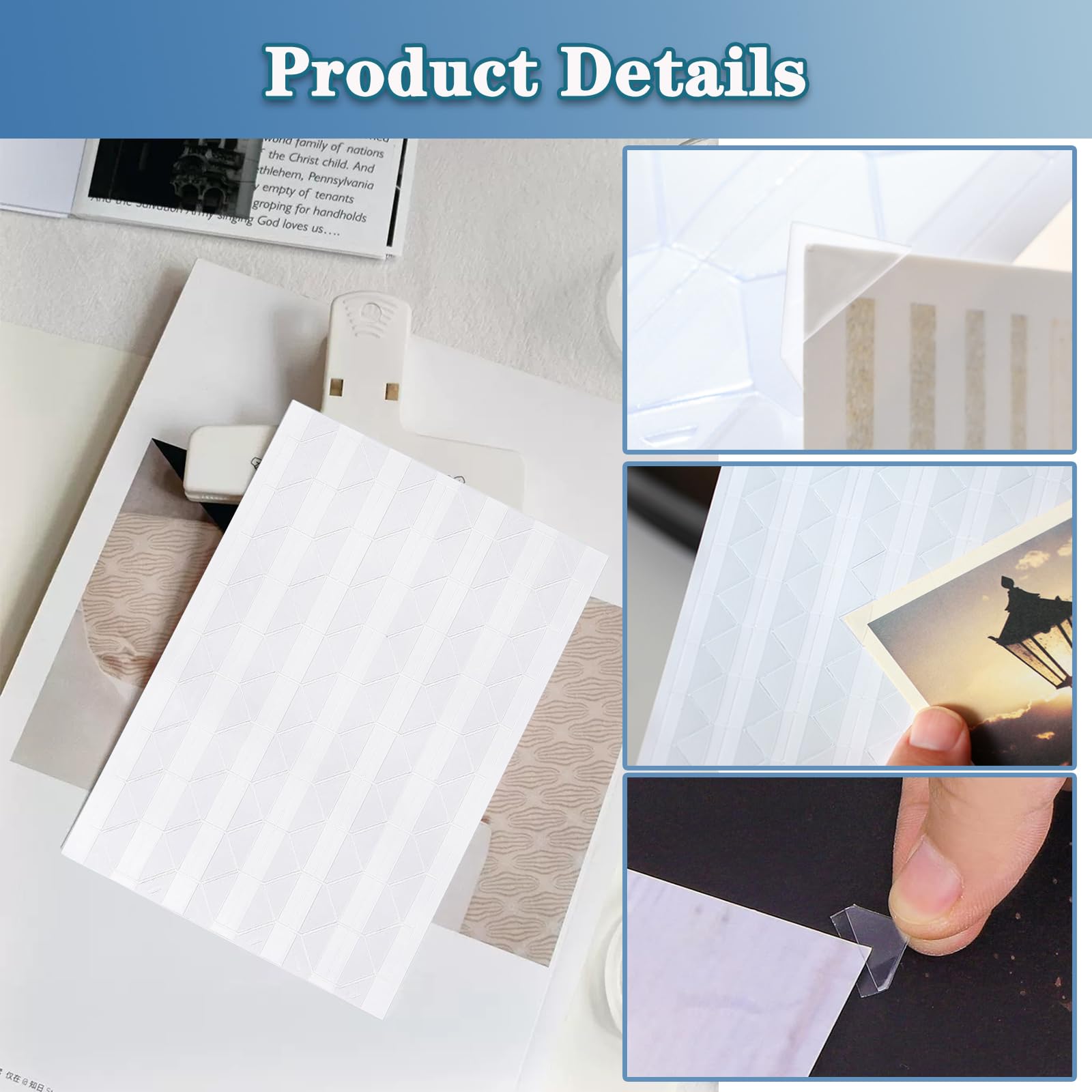 1020 Coins Photo Transparents Autocollants - Pour Albums, Scrapbooking, DIY Et Créations Manuelles - 9