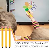 Vista 5 de 12 lápices capacitivos para niños, para pantallas táctiles, lápiz digital hexagonal con forma de lápiz, lápiz capacitivo para niños, jóvenes, niñas