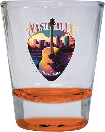 Miniatura 4 de R and R Imports Nashville Tennessee Music City Souvenir - Vaso de chupito redondo de 1.5 onzas (azul)