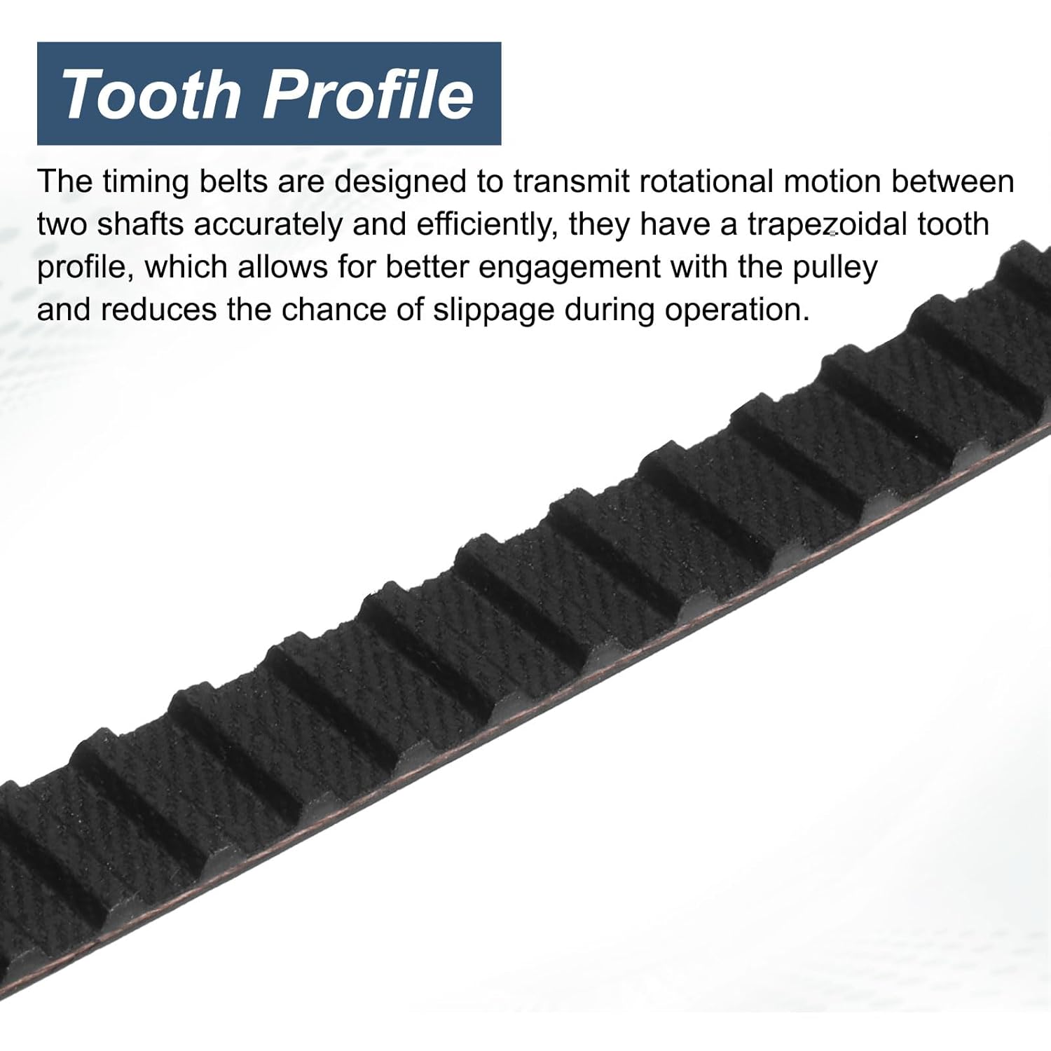 uxcell 4pcs 1020XL 037 Timing Belt 510 Teeth Rubber Geared Cogged Belt, 0.37" Width, 0.20" Pitch Mechanical Replacement Belts