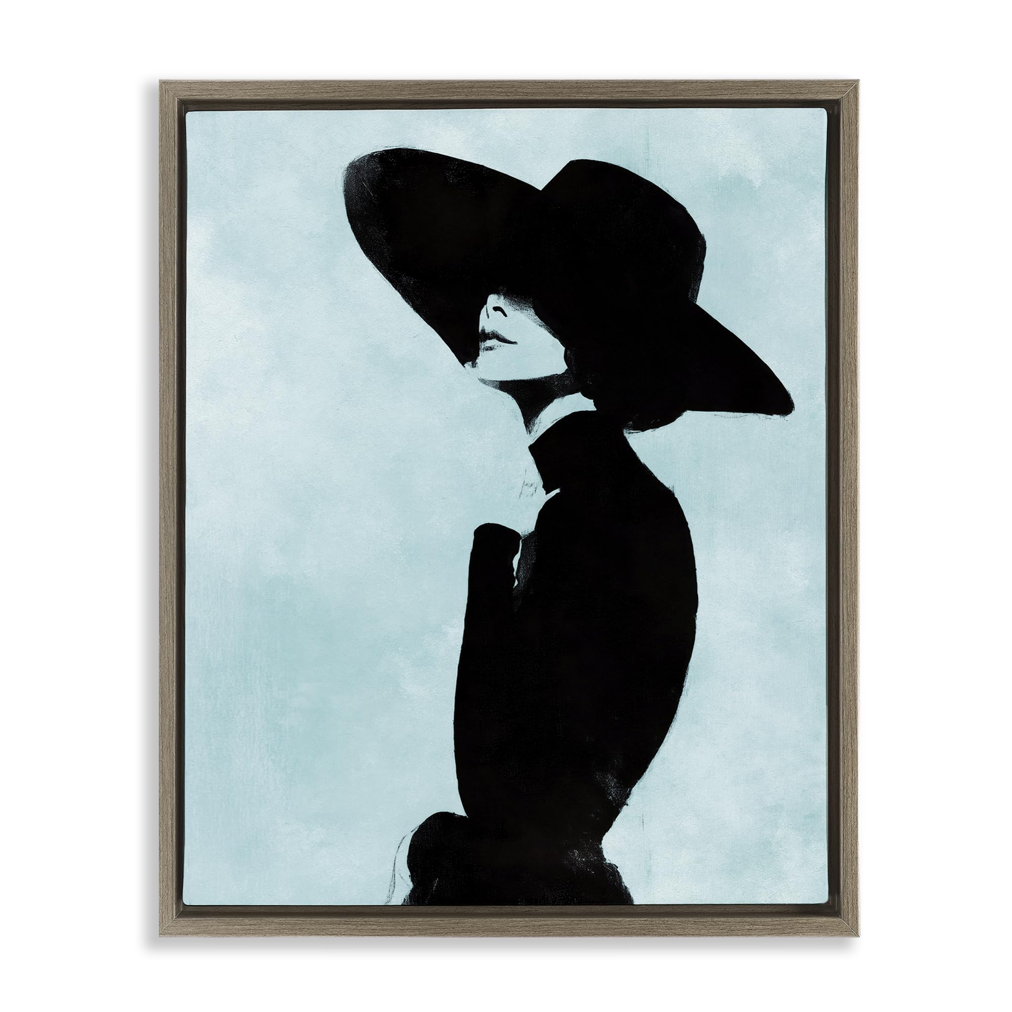 Stupell Industries Montalcino Elm (Textured) 'Eclipse In Black', Floating Frame Canvas Art, Brown, 25 X 31 Inches, Easy To Hang And Sturdy, Made In Usa, By Svetlana Aleynikova