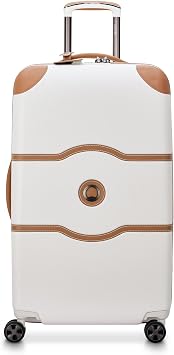 Delsey Paris Chatelet Hardside Luggage with Spinner Wheels, Champagne White, Checked-26 Inch Trunk, No Brake, Chatelet Hardside Luggage with Spinner Wheels