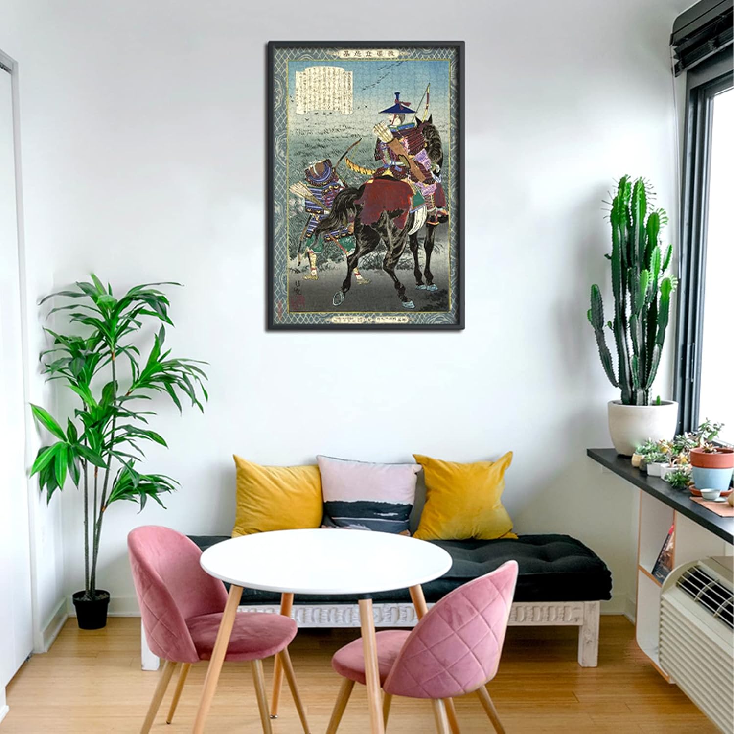 Bristlegrass Wooden Jigsaw Puzzles 1000 Pieces Japanese Ukiyoe Kuniyoshi Kakegawa Japanese Samurai Painting Gifts Art Collectibles Decorative Painting Puzzles (1000 pcs)