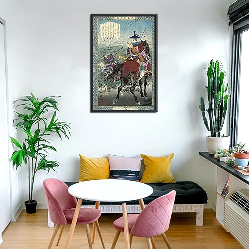 Miniatura 4 de Bristlegrass Rompecabezas de madera de 500 piezas para adultos, rompecabezas japoneses Ukiyoe Kuniyoshi Kakegawa Samurai japonés pintura juguetes