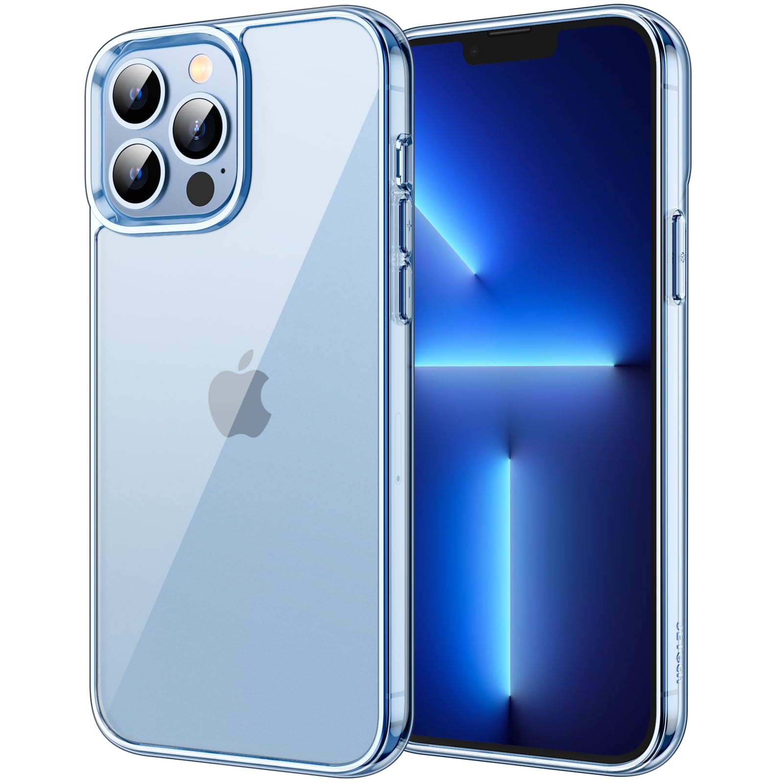 JETech Cover Con Cavalletto Per IPhone 13 Pro Max (6,7") - Custodia Sottile Con Assorbimento Urto, Supporto Metallico Regolabile A 3 Posizioni, Supporta Ricarica Wireless, Nero