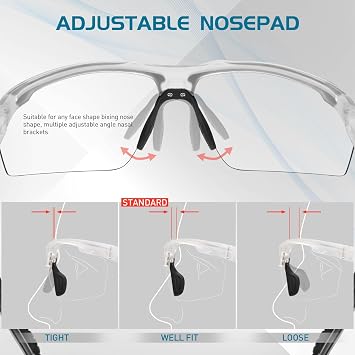 SCVCN Photochromic Cycling Glasses for Men Women MTB S86