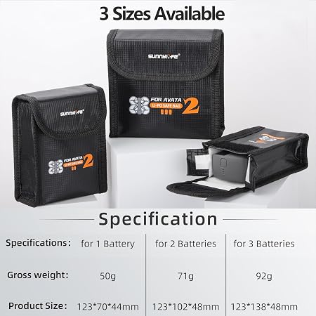 3pcs pour Mini 3 Pro - Sac De Sécurité Pour Batterie De Vol Dji Mavic