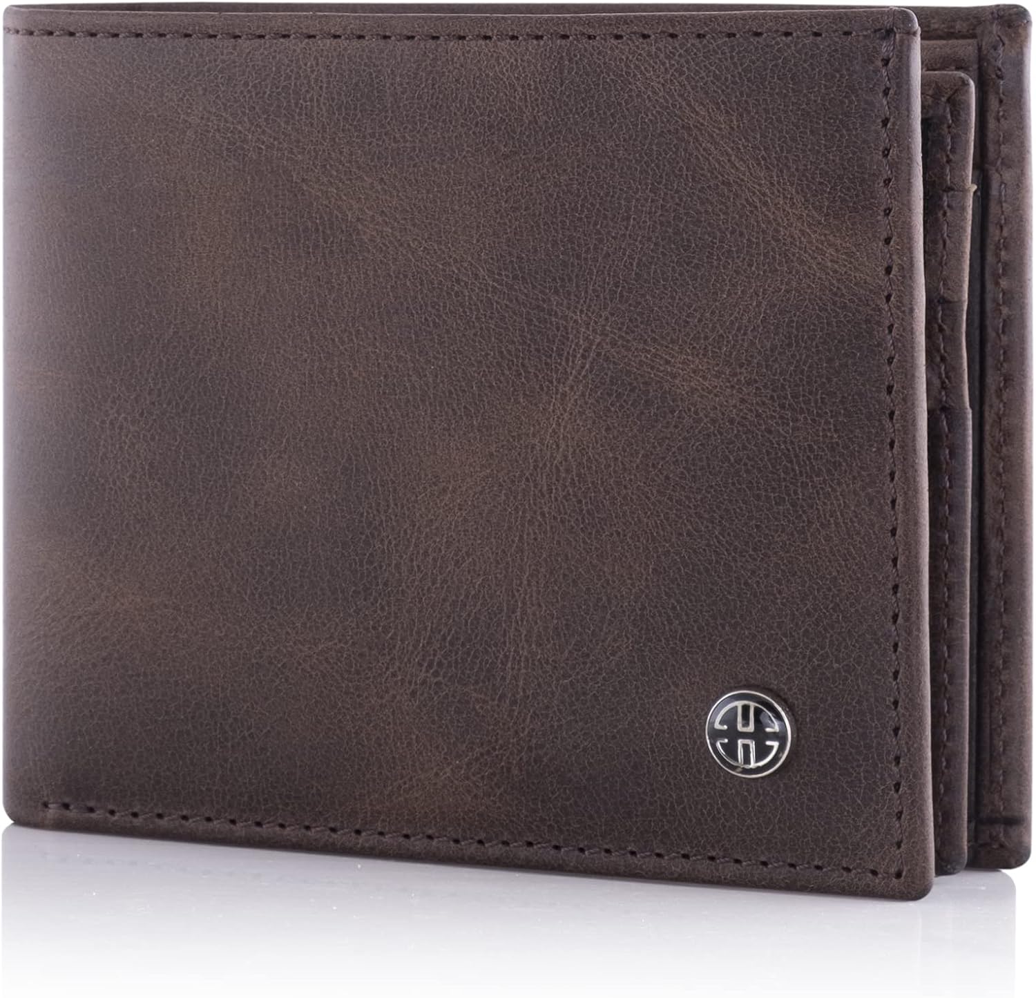 TRUSADOR Savona Classic Men's Wallets Leather Bifold with RFID Wallet for Men Gift Box, Brown, Classic