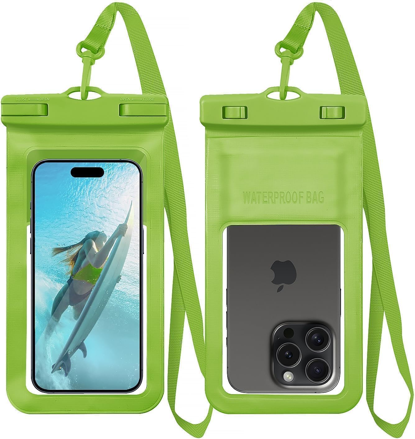 Syncwire Waterproof Phone Pouch -2-Pack- - Universal IPX8 Waterproof Phone Case Dry Bag With Lanyard Compatible With Iphone 12 11 Pro Xs Max Xr X 8 7 6 Plus Se 5s Samsung S10 Plus And More Up To 7 Inches