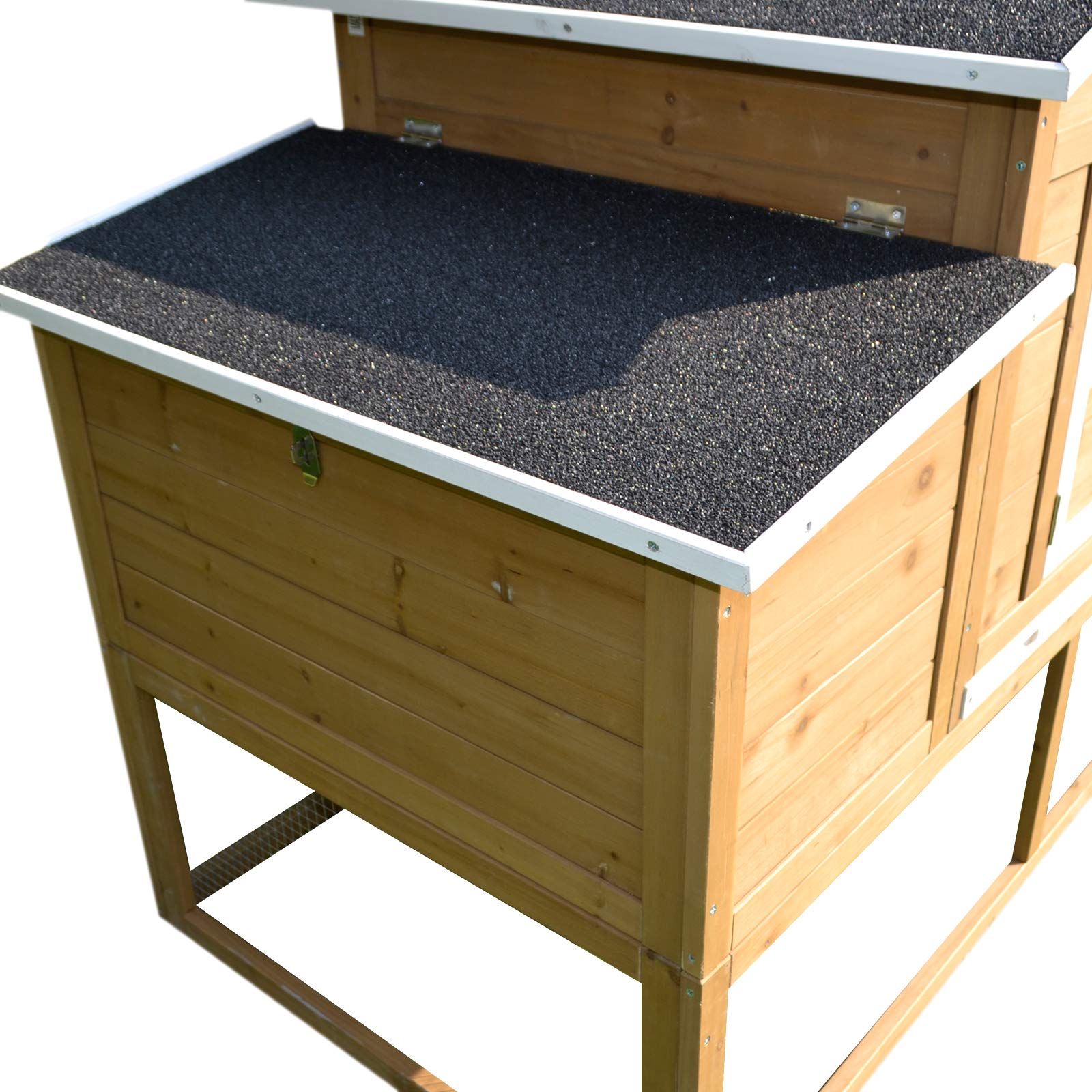 PawHut Pollaio da Giardino per Galline con Corsa e Zona di Nidificazione Vassoio Estraibile, 200x80x105cm | Pollaio per Galline da Esterno, Zona di Nidificazione, Vassoio Estraibile, da Giardino