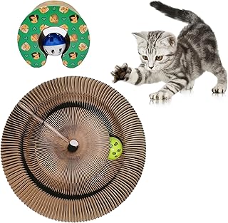 Magic Organ Cat Scratching Board-1 Pack, Cat Accordion Toy Cat Scratching Post Ball Track, Cat Scratcher Paw Accordion for Cats Interactive Kitten Fun Intelligence Physical Exercise Educational Toy
