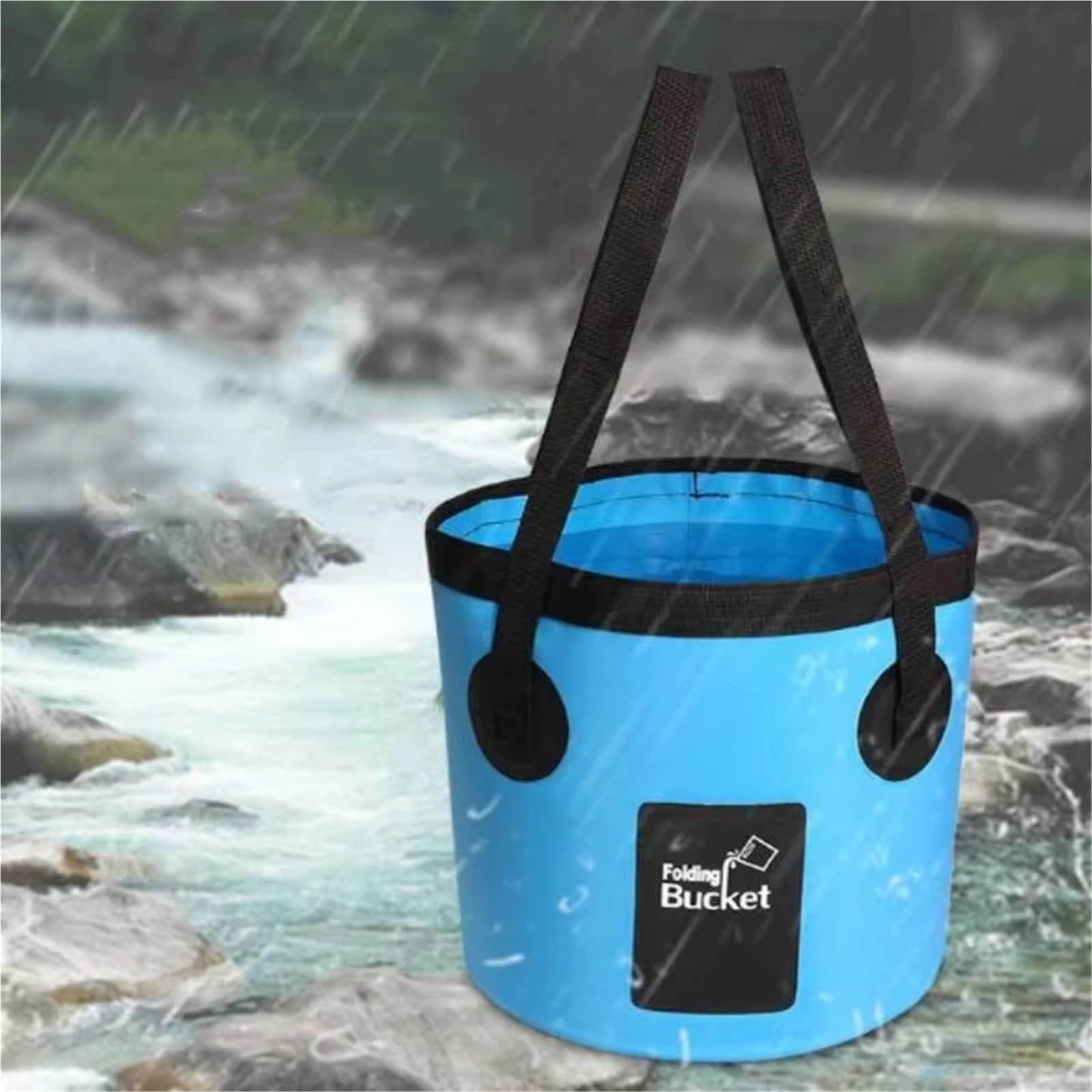 Faltbarer Eimer 12LBowl Waschbecken Waschen Tasche Auto Waschen Eimer Tragbare Outdoor Reise Faltbare Wasser(Color5)