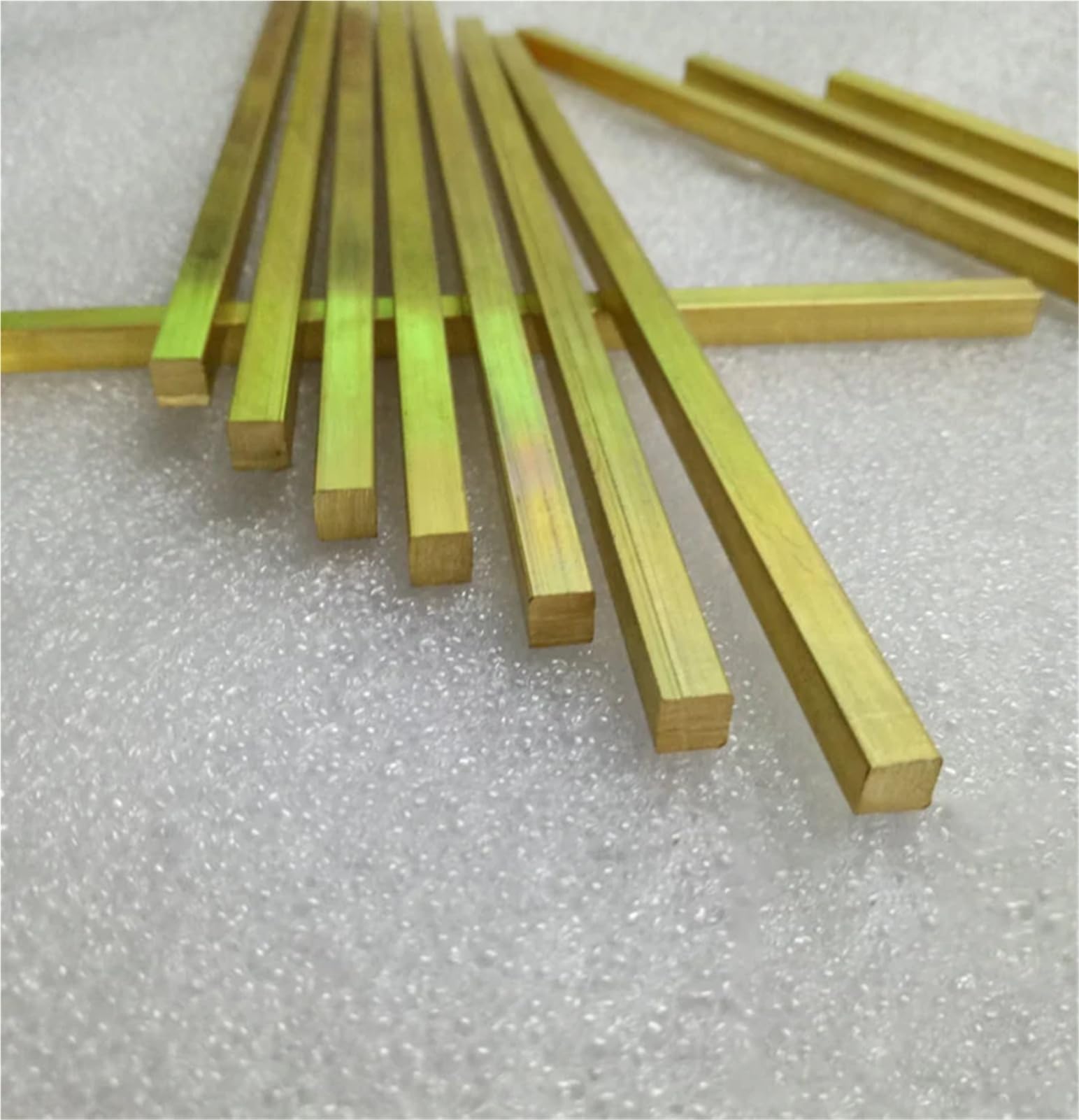 Barra Quadrata in Ottone 9.5x9.5x500mm Barre Solide