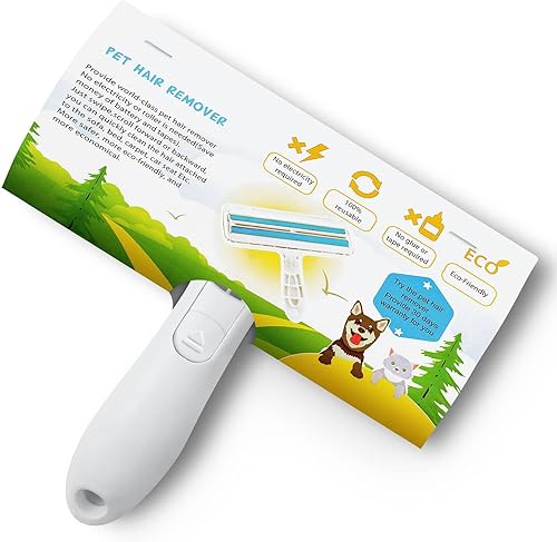 Miniatura 8 de Rodillo removedor de pelo de perrogato, cepillo reutilizable de depilación de mascotas para perros gatos animales, fácil de autolimpiar, con